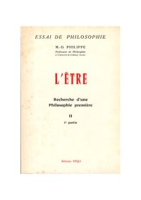 cover of the book L'être, recherche d'une Philosophie première