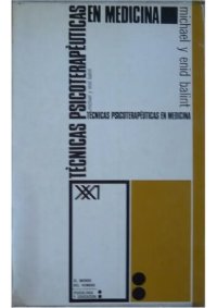 cover of the book Técnicas psicoterapéuticas en medicina