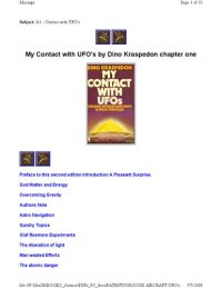 cover of the book My Contact with UFO's