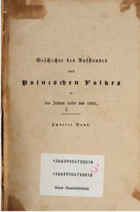 cover of the book Geschichte des polnischen Aufstandes und Krieges in den Jahren 1830 und 1831