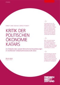 cover of the book KRITIK DER POLITISCHEN ÖKONOMIE KATARS : Zur Debatte über soziale Menschenrechtsverletzungen im Vorfeld der Fußballweltmeisterschaft 2022