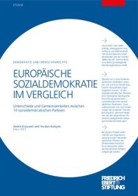 cover of the book EUROPÄISCHE SOZIALDEMOKRATIE IM VERGLEICH : Unterschiede und Gemeinsamkeiten zwischen 14 sozialdemokratischen Parteien