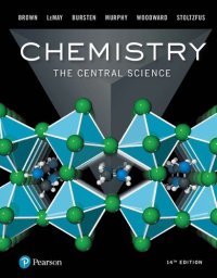 cover of the book Chemistry: The Central Science 14th Theodore L. Brown, H. Eugene LeMay Jr, Bruce E. Bursten, Catherine J. Murphy, Patrick Woodward, Matthew E. Stoltzfus