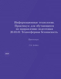 cover of the book Информационные технологии. Практикум для обучающихся по направлению подготовки 20.03.01 Техносферная безопасность: практикум