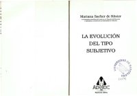 cover of the book la evolucion del tipo subjetivo