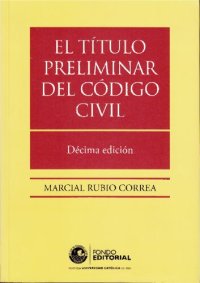 cover of the book El titulo preliminar del código civil