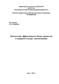 cover of the book Обеспечение эффективности бизнес-процессов в аграрном секторе: рекомендации