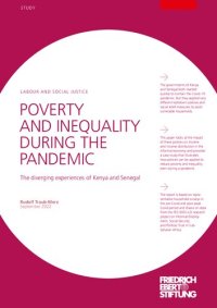 cover of the book POVERTY ANDINEQUALITY DURING THE PANDEMIC : The diverging experiences of Kenya and Senegal