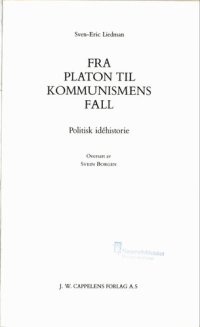 cover of the book Fra Platon til kommunismens fall : politisk idéhistorie