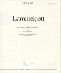 cover of the book Lammekjøtt