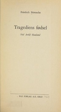 cover of the book Tragediens fødsel