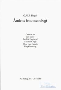 cover of the book Åndens fenomenologi