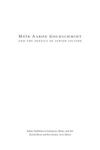 cover of the book Meir Aaron Goldschmidt and the Poetics of Jewish Fiction