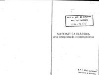 cover of the book Matemática clássica: uma interpretação contemporânea