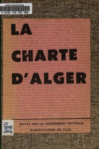 cover of the book La charte d’Alger