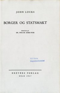 cover of the book Borger og statsmakt