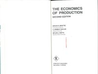 cover of the book The Economics of Production