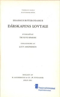 cover of the book Dårskapens lovtale