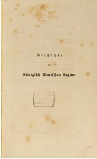 cover of the book Geschichte der Königlich Deutschen Legion