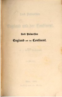 cover of the book Lord Palmerston : England und der Kontinent