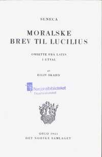 cover of the book Moralske brev til Lucilius