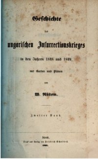 cover of the book Geschichte des ungarischen Insurrektionskrieges in den Jahren 1848 und 1849