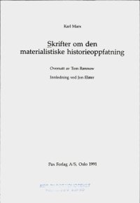 cover of the book Skrifter om den materialistiske historieoppfatning