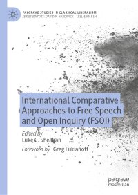 cover of the book International Comparative Approaches to Free Speech and Open Inquiry (FSOI)