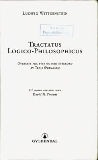 cover of the book Tractatus logico-philosophicus