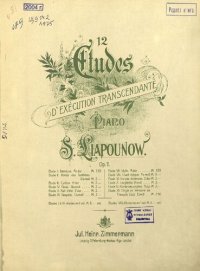 cover of the book 12 etudes d'execution transcendante pour le piano par S. Liapounow