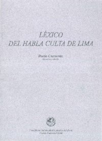 cover of the book Léxico del habla culta de Lima