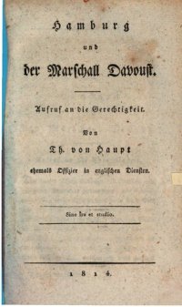 cover of the book Hamburg und der Marschall Davoust ; Aufruf an die Gerechtigkeit