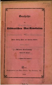 cover of the book Geschichte der süddeutschen Mai-Revolution