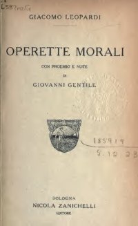 cover of the book Operette morali