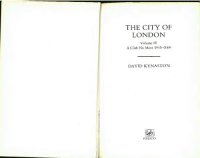 cover of the book The City of London Vol.4: A Club No More 1945-2000