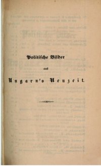 cover of the book Politische Bilder aus Ungarns Neuzeit