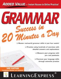 cover of the book Grammar Success in 20 Minutes a Day