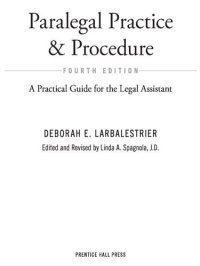 cover of the book Paralegal Practice & Procedure: A Practical Guide for the Legal Assistant