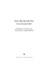 cover of the book How Big Should Our Government Be?