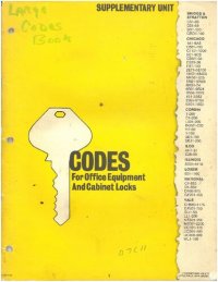 cover of the book Key Codes for Office Equipment and Cabinet Locks