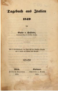 cover of the book Tageuch aus Italien 1849