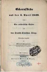 cover of the book Eckernförde und der 5. April 1849 : Eine artilleristische Studie aus dem Deutsch-Dänischen Kriege