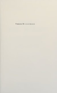 cover of the book Three Discourses. A Critical Modern Edition of Newly Identified Work of the Young Hobbes