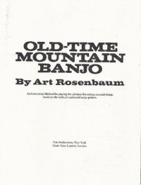 cover of the book Old Time Mountain Banjo