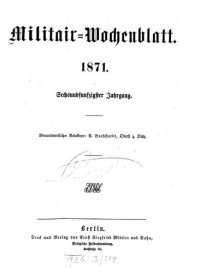 cover of the book Militär-Wochenblatt