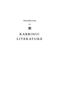 cover of the book Introduction to Rabbinic Literature