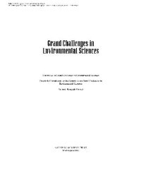 cover of the book Grand Challenges in Environmental Sciences