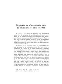 cover of the book Originalité de l'ens rationis dans la philosophie de saint Thomas