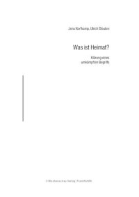 cover of the book Was ist Heimat? Klärung eines umkämpften Begriffs