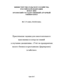 cover of the book Практические задания для самостоятельного выполнения и контроля знаний к изучению дисциплины: «Учёт на предприятиях малого бизнеса и крестьянских (фермерских) хозяйствах»